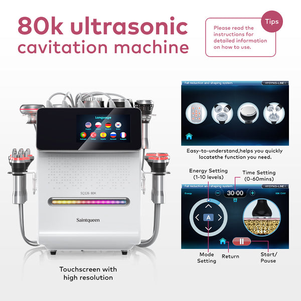 SQ126B Max 11-in-1 cavitatieapparaat met microstroom