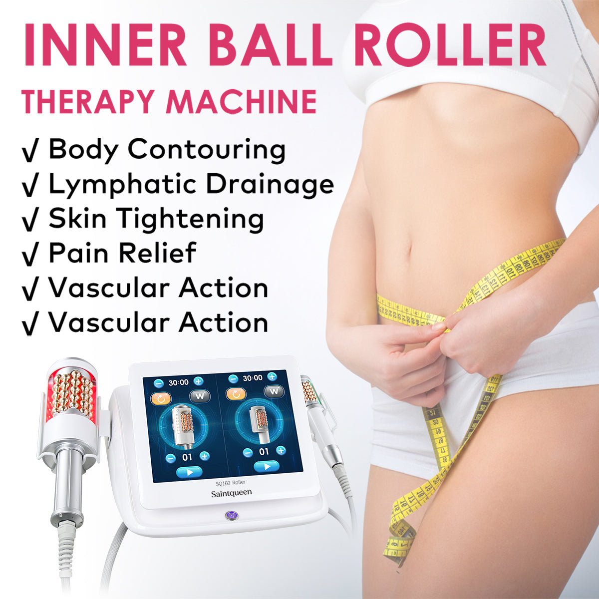 SQ160A inner-ball-roller met LED voor lichaamsverzorging