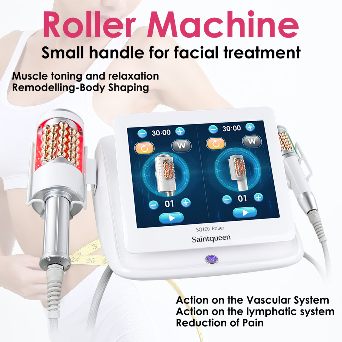SQ160A inner-ball-roller met LED voor lichaamsverzorging