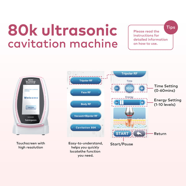 SQ54 Pro 5-in-1 cavitatie- en RF-apparaat voor thuis