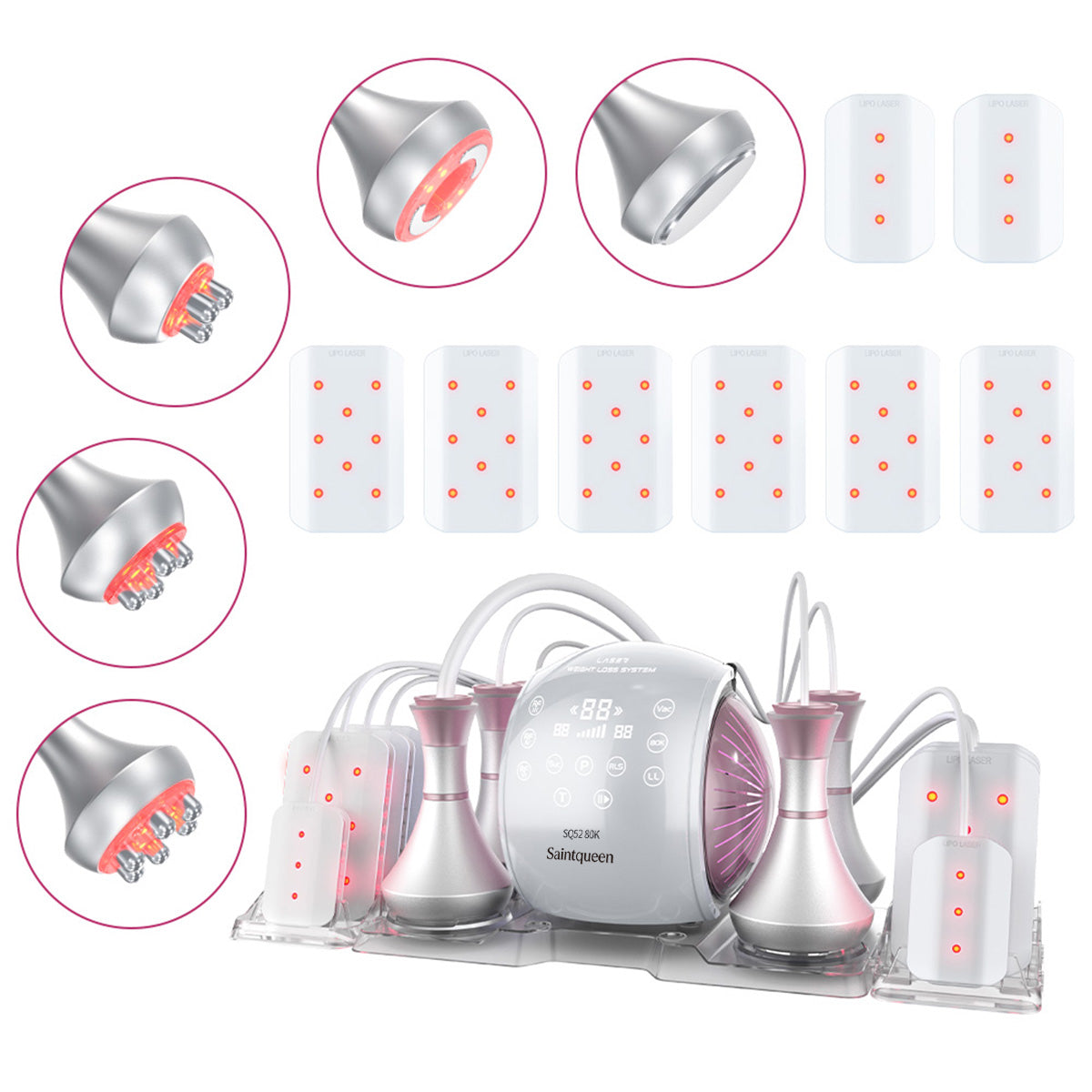 SQ52 Pro 6-in-1 80K cavitatieapparaat met laserpads Hoofdafbeelding