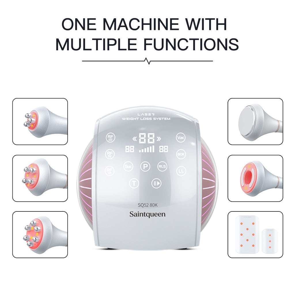 SQ52 Pro 6-in-1 80K cavitatieapparaat met laserpads