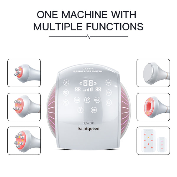 SQ52 Pro 6-in-1 80K cavitatieapparaat met laserpads