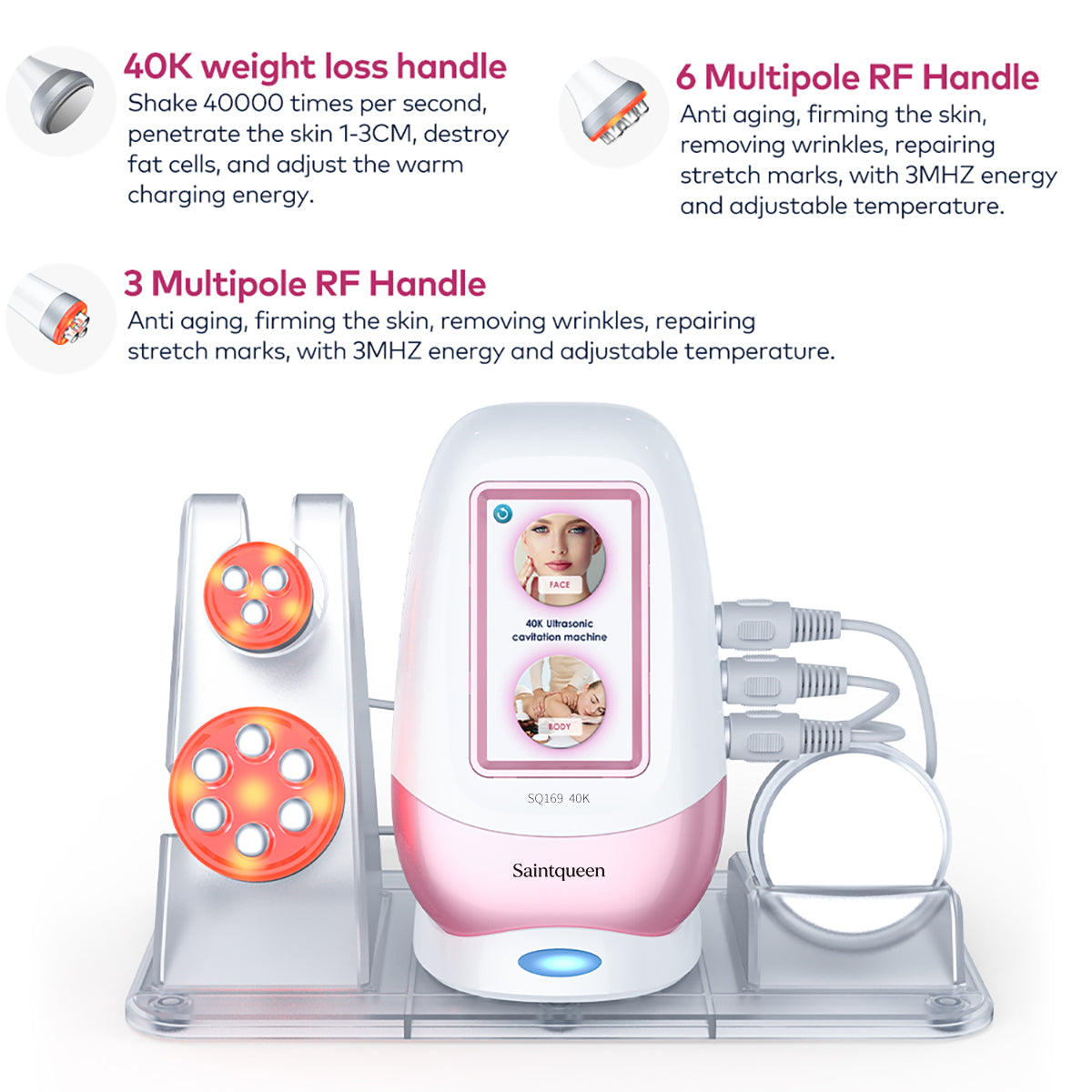 SQ169 Basic 3-in-1 40K cavitatieapparaat Secundaire afbeelding
