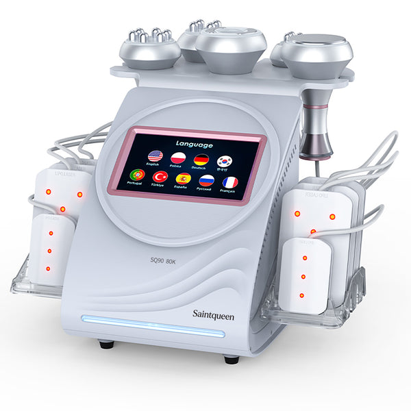 SQ90C Pro 6-in-1 cavitatie- en RF-apparaat met laserpanelen