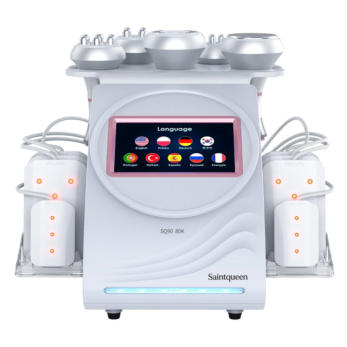 SQ90C Pro 6-in-1 cavitatie- en RF-apparaat met laserpanelen
