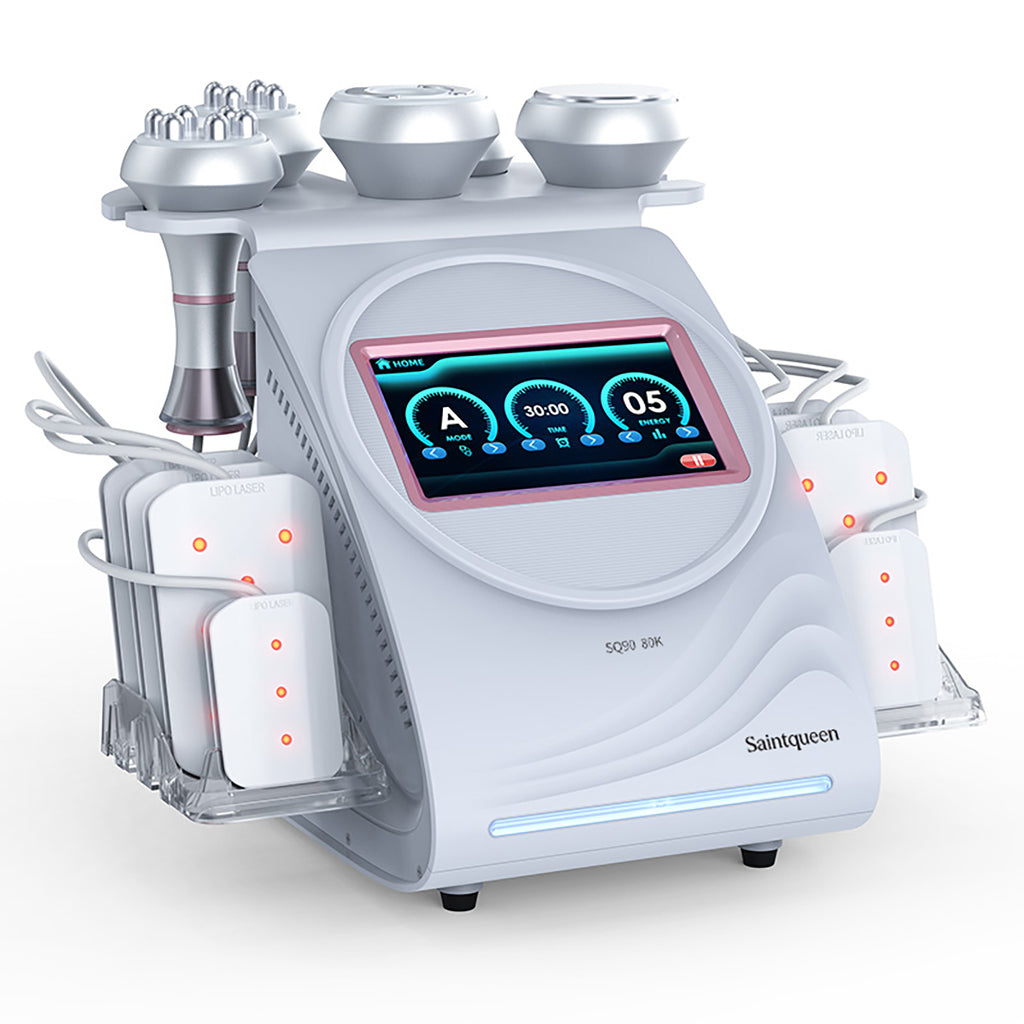 SQ90C Pro 6-in-1 cavitatie- en RF-apparaat met laserpanelen