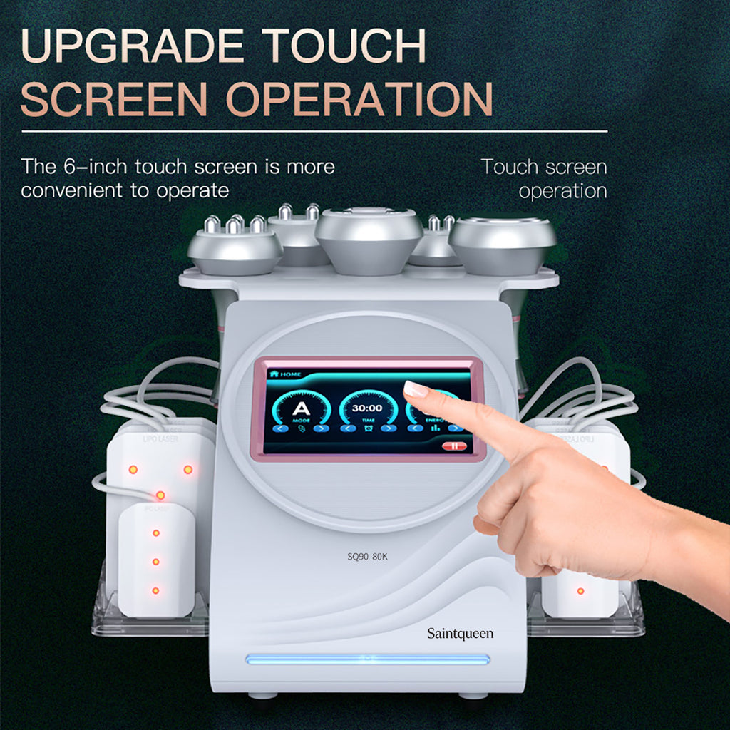SQ90C Pro 6-in-1 cavitatie- en RF-apparaat met laserpanelen