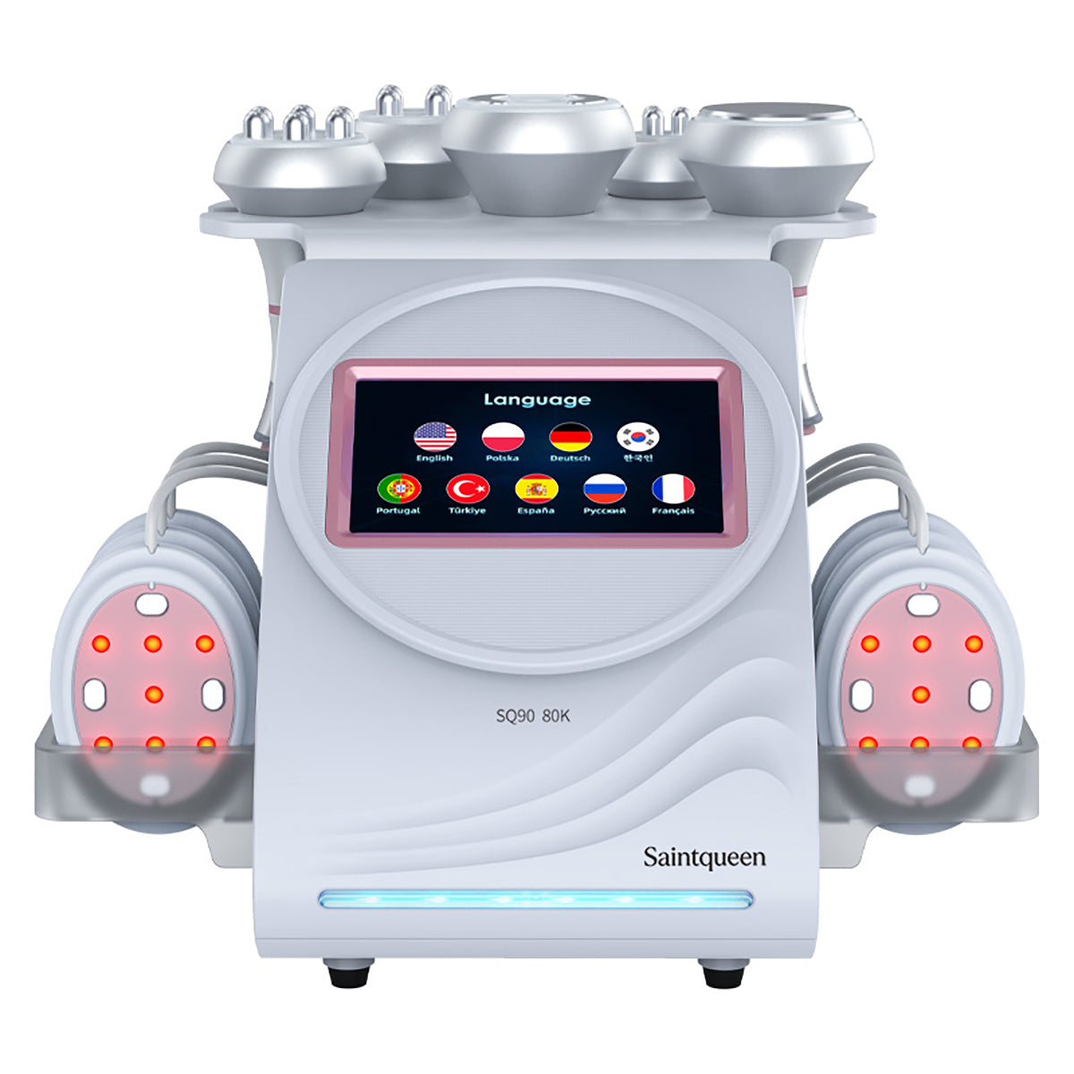 SQ90B Pro 6-in-1 cavitatie- en RF-apparaat met microstroompads