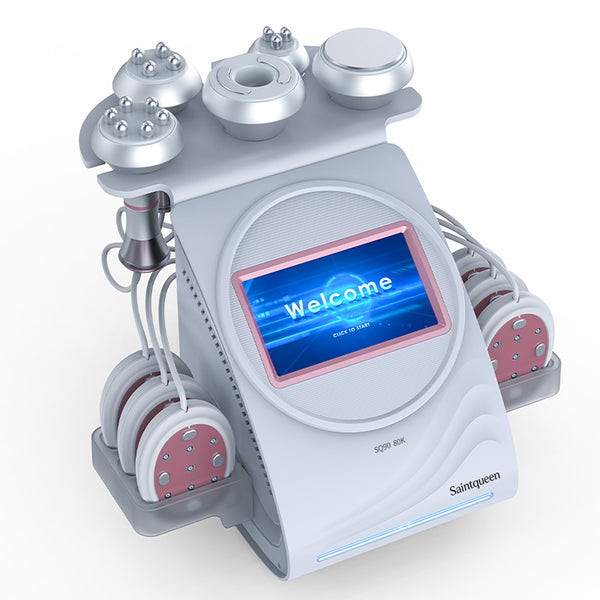 SQ90B Pro 6-in-1 cavitatie- en RF-apparaat met microstroompads