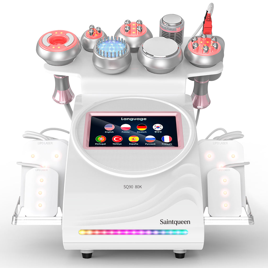 SQ90D Plus 9-in-1 cavitatieapparaat met laserpads en EMS