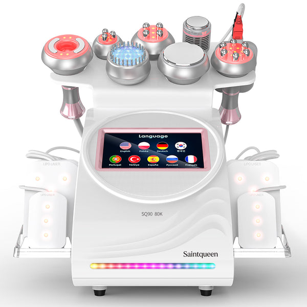 SQ90D Plus 9-in-1 cavitatieapparaat met laserpads en EMS
