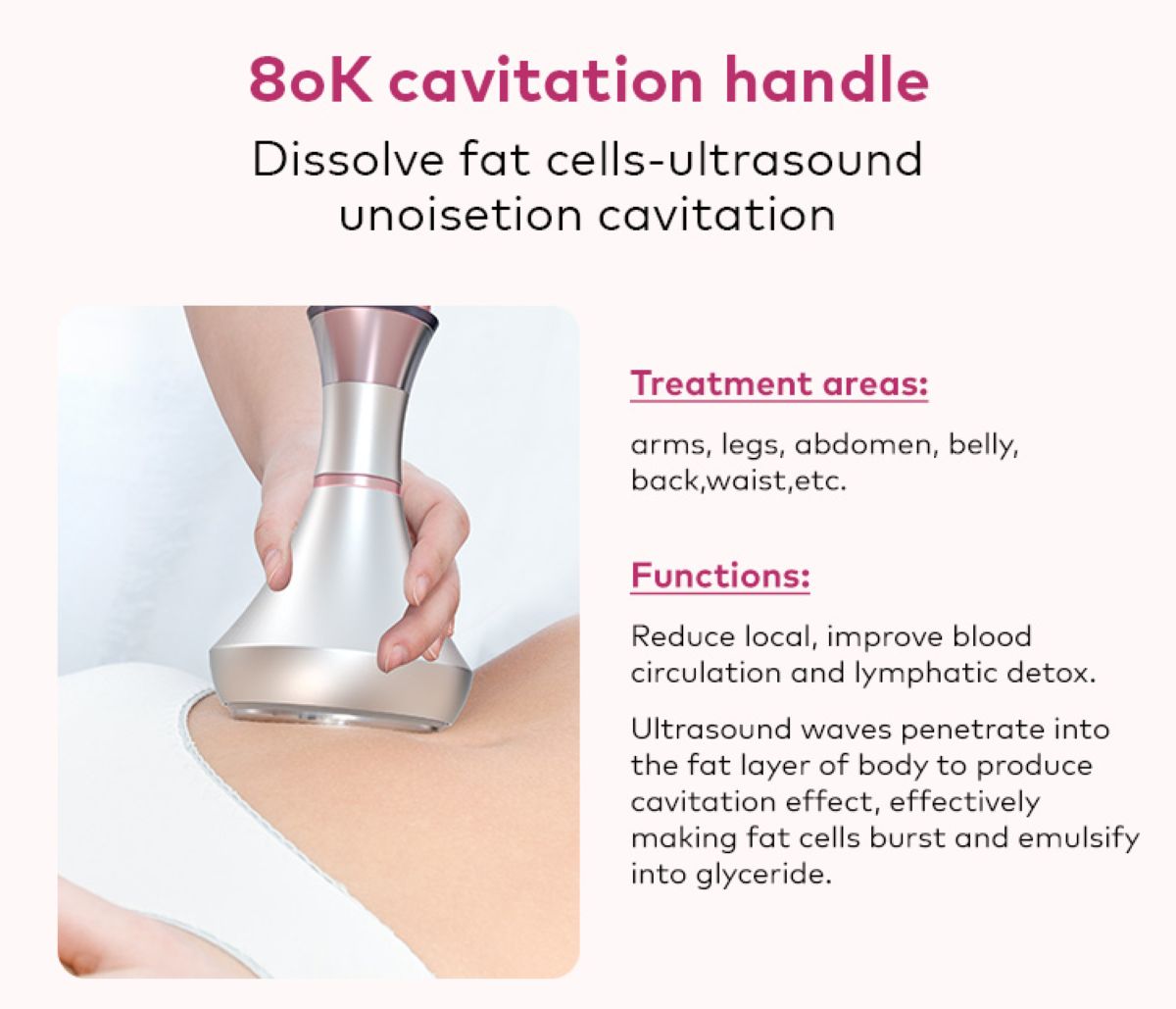 SQ121B Pro 6-in-1 80K cavitatieapparaat