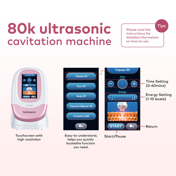 SQ95A Pro 5-in-1 80K cavitatie- en RF-apparaat