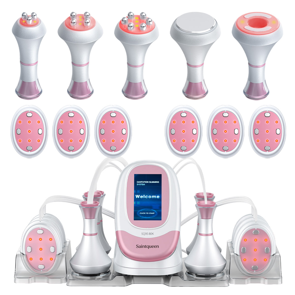 SQ95B Pro 6-in-1 80K cavitatieapparaat met EMS-pads