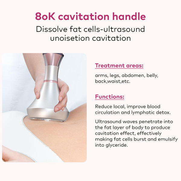 SQ95B Pro 6-in-1 80K cavitatieapparaat met EMS-pads