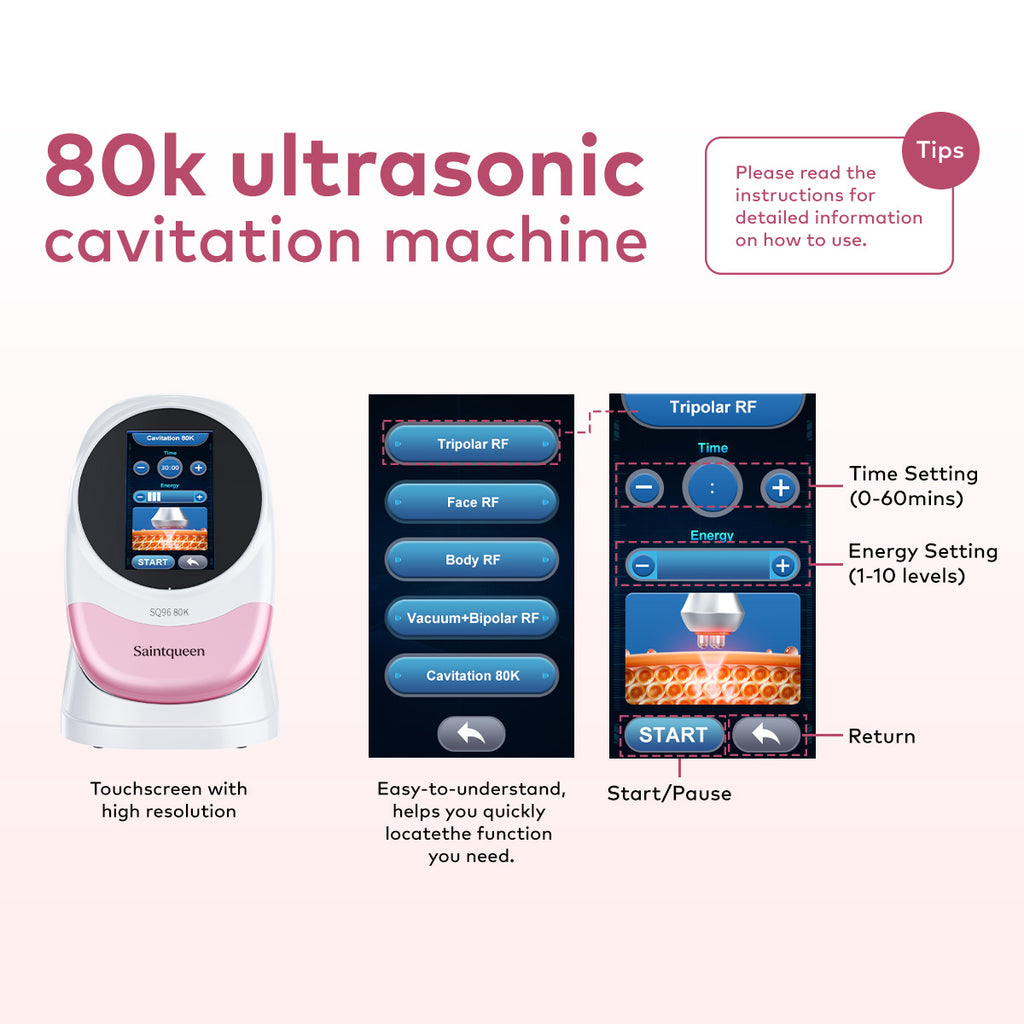SQ96 Pro 5-in-1 80K-cavitatie- en RF-apparaat