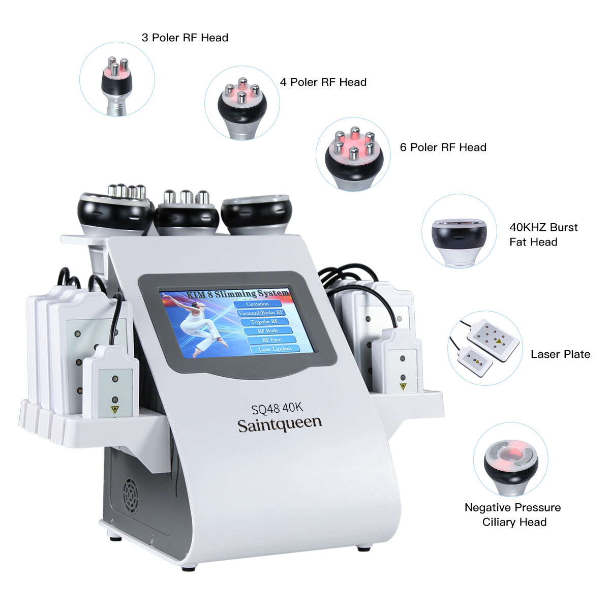 SQ48 Pro 6-in-1 40K-cavitatieapparaat met laserplaten