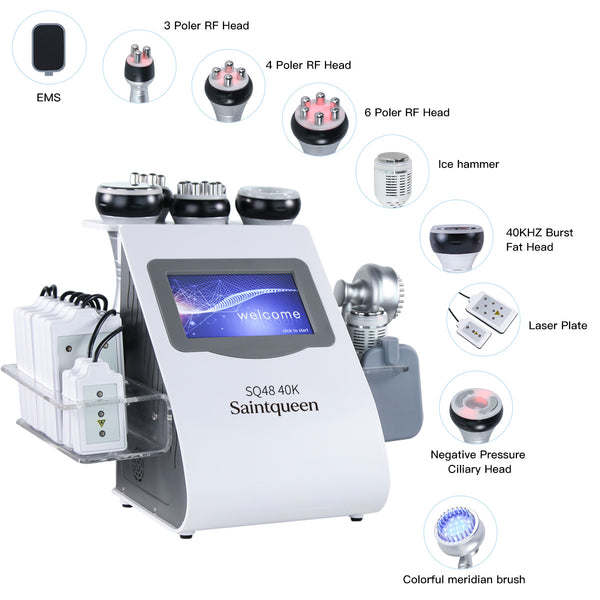 SQ48 Plus 9-in-1 40K-cavitatie- en RF-apparaat