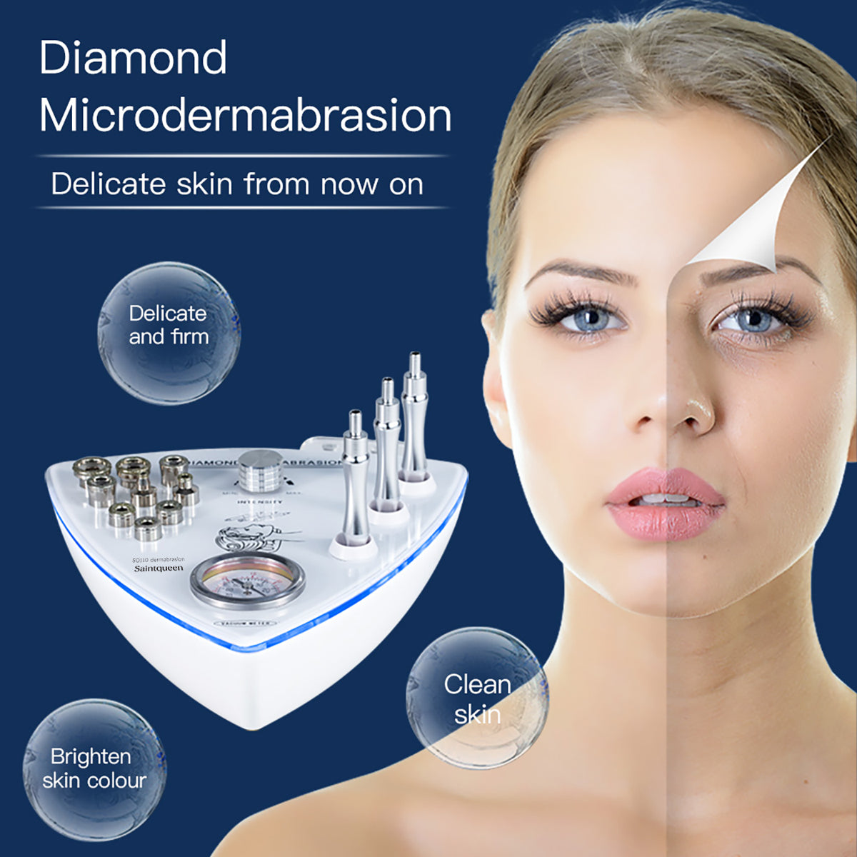 SQ110B diamantmicrodermabrasieapparaat met vacuümmeter