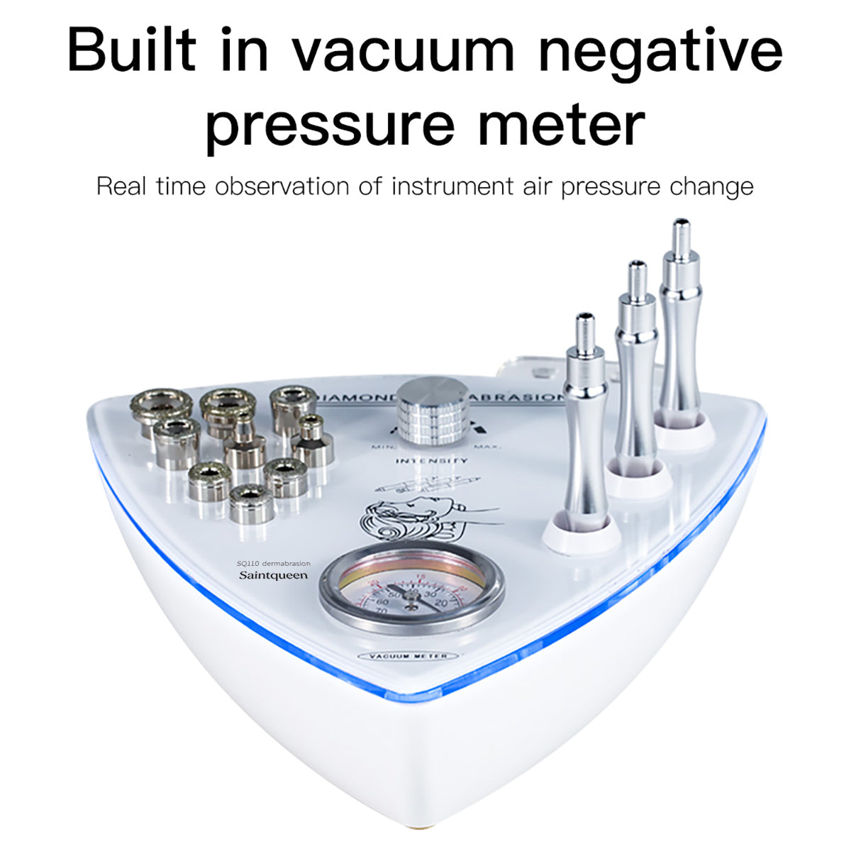 SQ110B diamantmicrodermabrasieapparaat met vacuümmeter